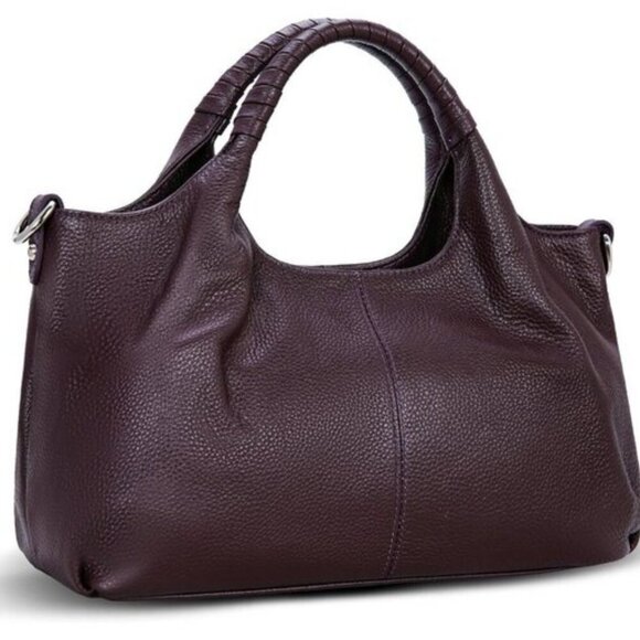 🆕Women Violet Genuine Leather Shoulder Bags Purses Satchel Designer Handbags